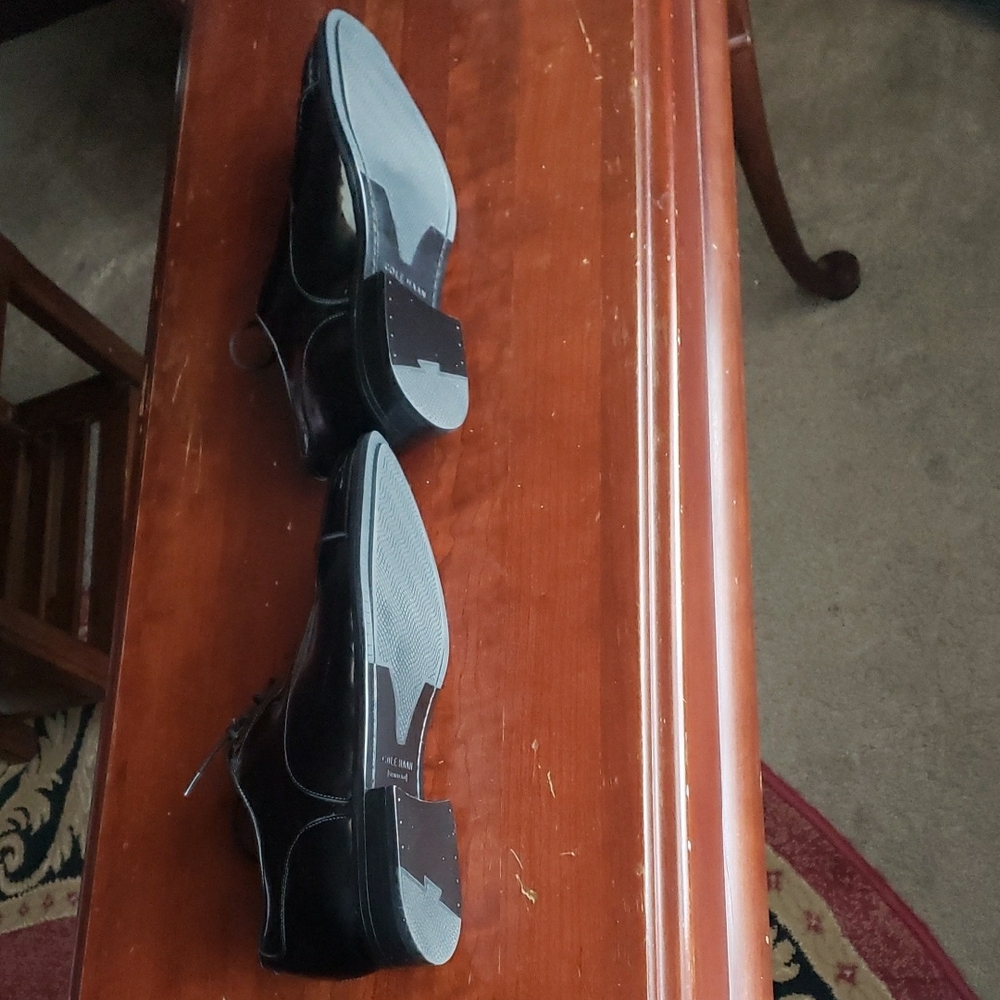Cole Haan Glossy Black Oxfords - Picture 5 of 9